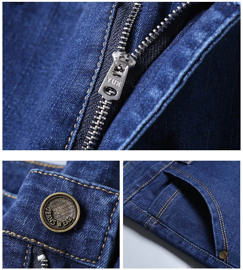 Men's Business Casual Jeans - Classic Slim Fit Denim - SlayGood