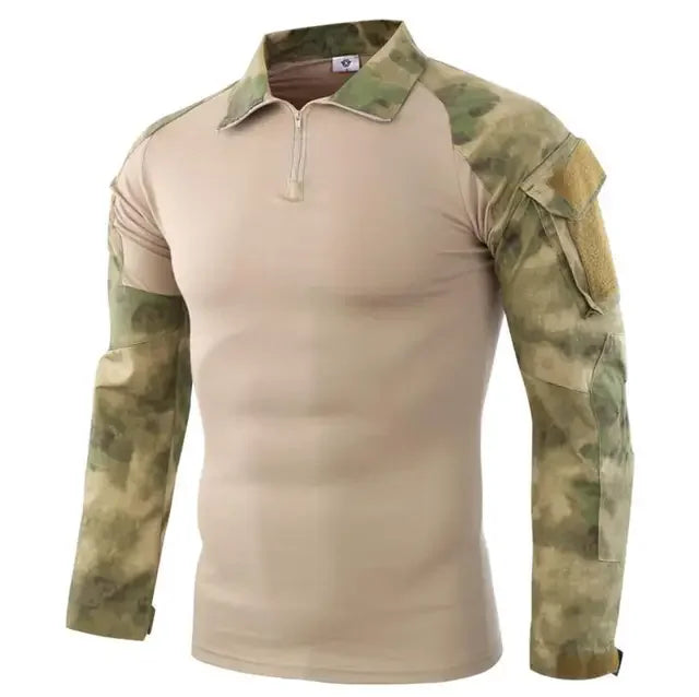 Men's Tactical Long Sleeve Shirt - Military Outdoor Tee - SlayGood