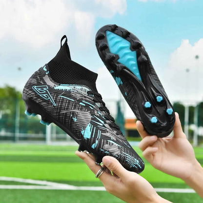 Men's Soccer Shoes TF/FG Football Boots Long Spikes Turf Cleats