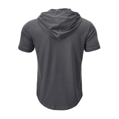 Men's Hooded Fitness T-Shirt - Quick Dry Bodybuilding Tee - SlayGood