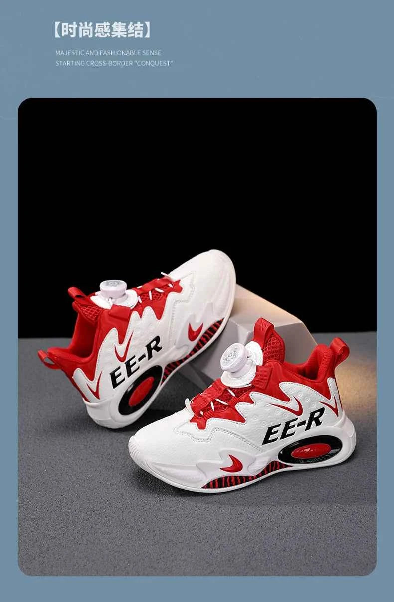 Kids High-Top Basketball Sneakers - Boys Sports Shoes