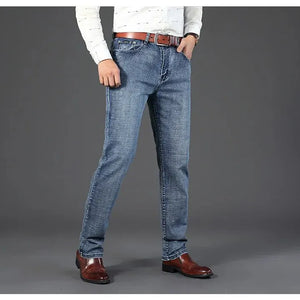 Men's Business Casual Jeans - Stretch Straight Fit - SlayGood