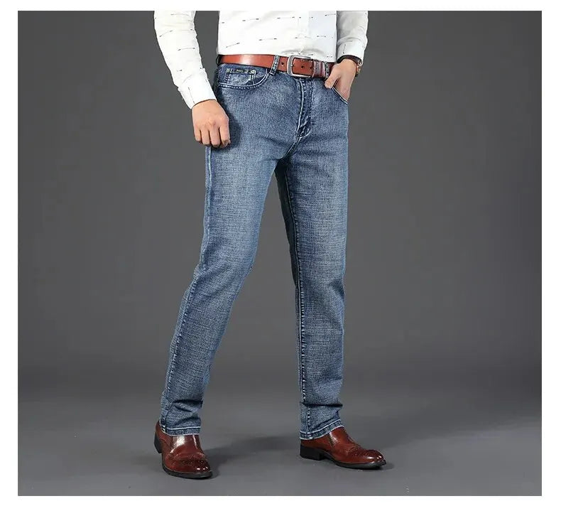 Men's Business Casual Jeans - Stretch Straight Fit - SlayGood