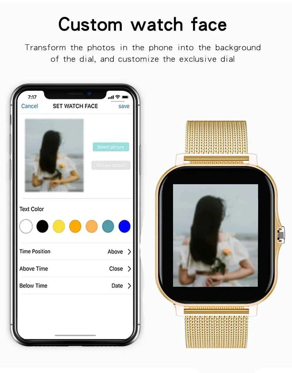 Android Smart Watch 1.44" Bluetooth Call Magnetic Charging