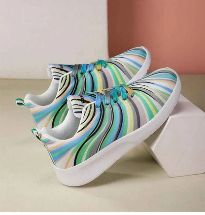 KUIDFAR Women's Colorful Sneakers Breathable Mesh Sports Shoes