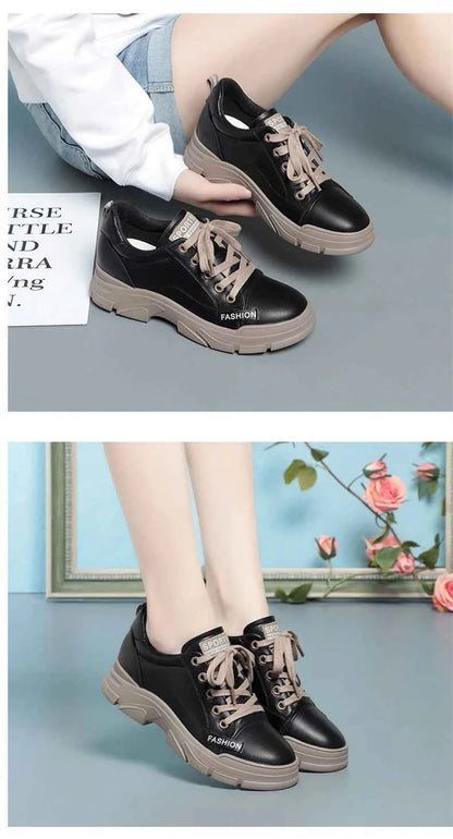 Women's Platform Sneakers - Thick Sole Non-Slip Shoes
