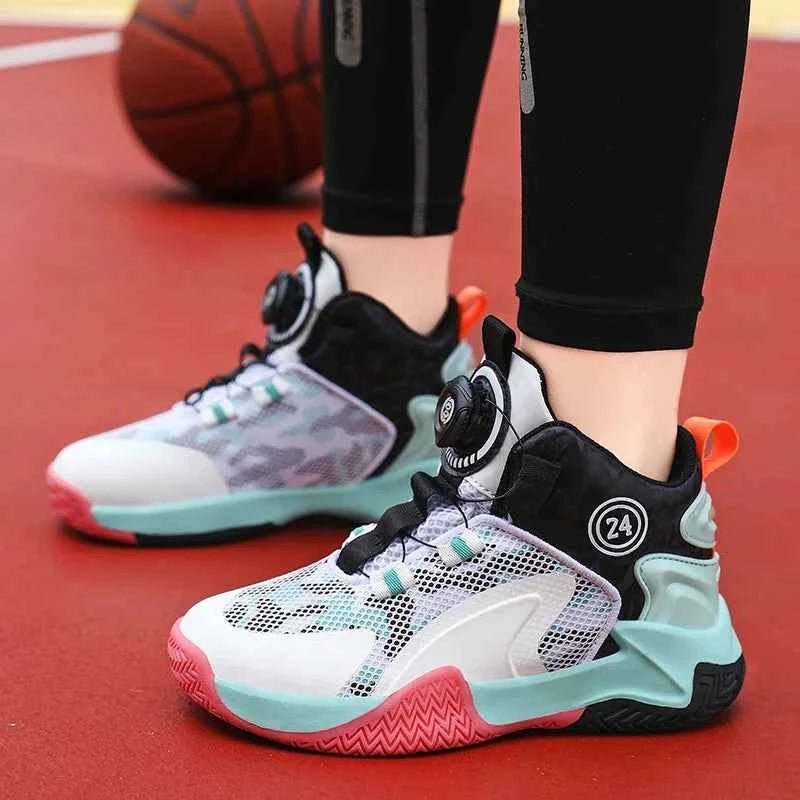 Boys Basketball Sneakers - Non-Slip Athletic Shoes