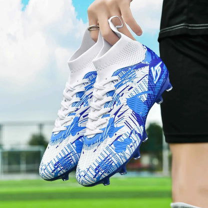 Men's Soccer Shoes TF/FG Football Boots Long Spikes Turf Cleats