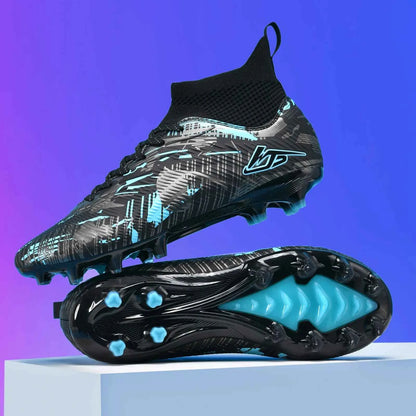 Men's Soccer Shoes TF/FG Football Boots Long Spikes Turf Cleats