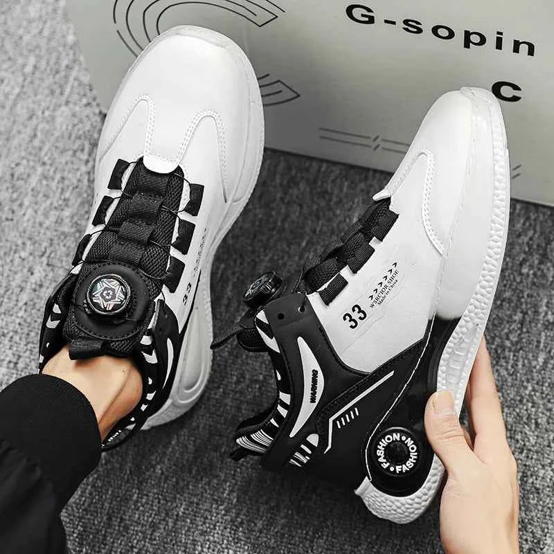 Men's Rotating Buckle Sneakers Non-Slip Outdoor Sports Shoes