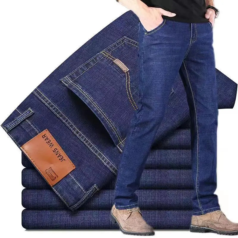 Men's Slim Straight Jeans - Stretch Casual Denim - SlayGood