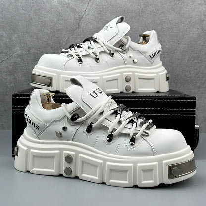 Men's Platform Sneakers - Thick Sole Casual Shoes