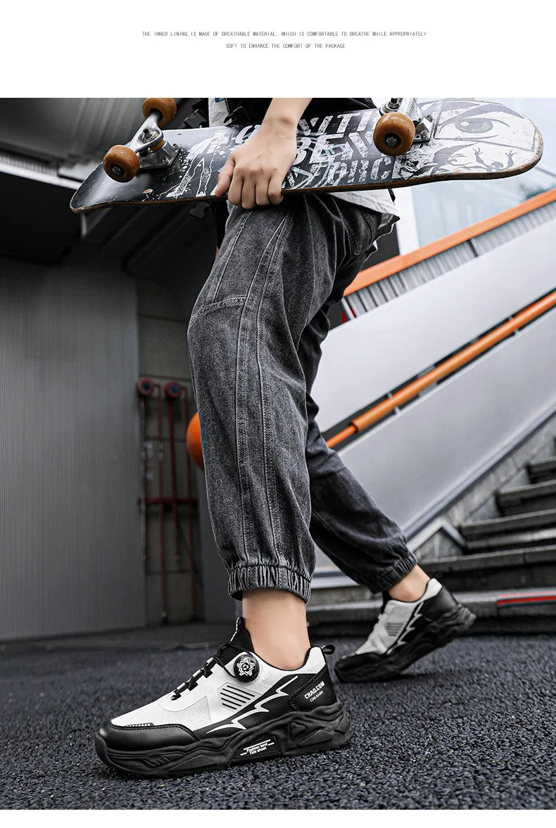 Men's Platform Running Sneakers - Breathable Sports Shoes