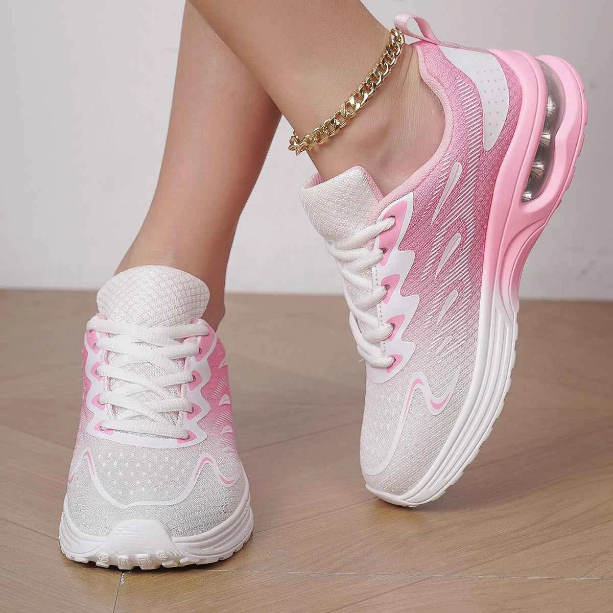 Women's Air Cushion Running Shoes Breathable Mesh Walking Sneakers