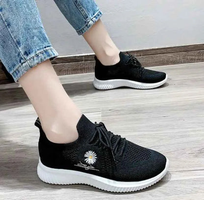 Okkdey Women's Casual Sneakers Comfortable Stretch Fabric Tennis Shoes