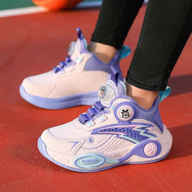 BOELOKTH Boys Basketball Shoes High-Top Anti-Slip Sports Sneakers