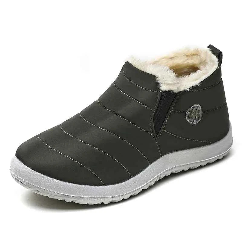Men's Winter Fur-Lined Ankle Shoes - Warm Slip-On Sneakers