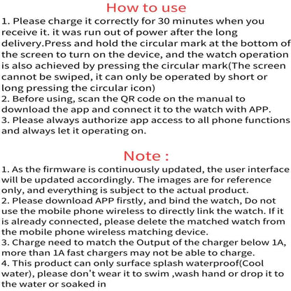 Bluetooth Smart Watch Fitness Tracker