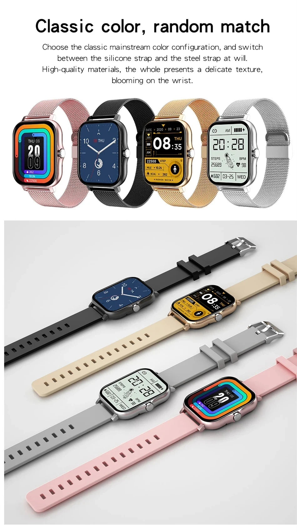 PENGAGAR 1.83" Smart Watch Bluetooth Call Sports Fitness Tracker