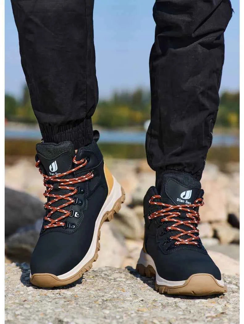 Men's Steel Toe Safety Work Boots - Lightweight Industrial Shoes