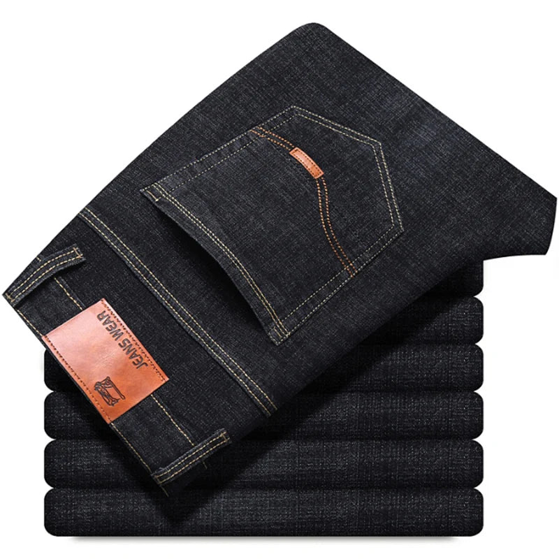 Men's Slim Fit Business Jeans - Stretch Casual Denim - SlayGood