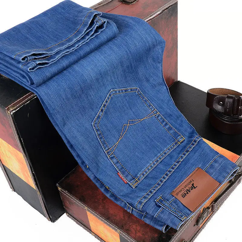 Men's Straight Leg Jeans - Stretch Casual Denim - SlayGood
