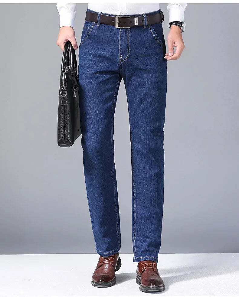 Men's Straight Leg Jeans - Soft Business Casual Denim - SlayGood