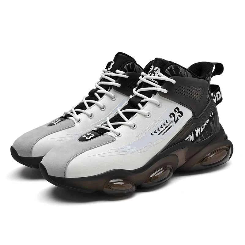 DZAG Men's High-Top Basketball Sneakers Shock Absorbing Casual Shoes