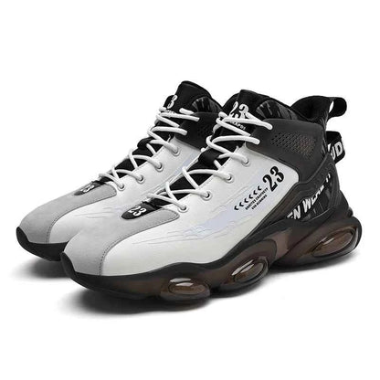 DZAG Men's High-Top Basketball Sneakers Shock Absorbing Casual Shoes