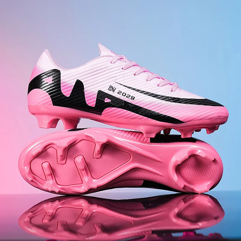 ANHUHU Men's Soccer Cleats Professional Football Boots Long Spikes