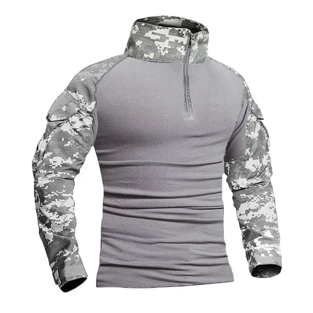 Men's Tactical Long Sleeve Shirt - Military Outdoor Tee - SlayGood