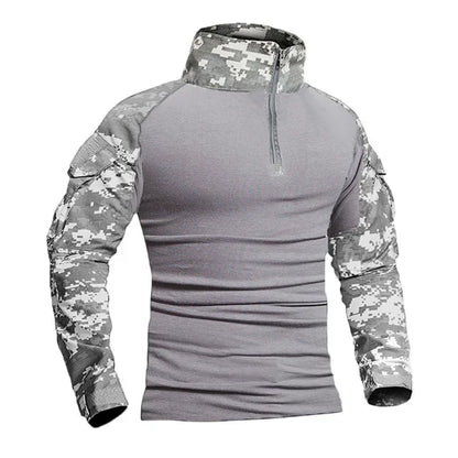 Men's Tactical Long Sleeve Shirt - Military Outdoor Tee - SlayGood