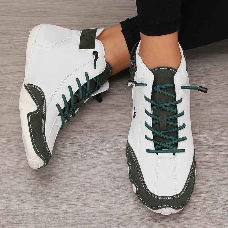 Stuccco Women's Leather Loafers Comfortable Flat Casual Driving Shoes