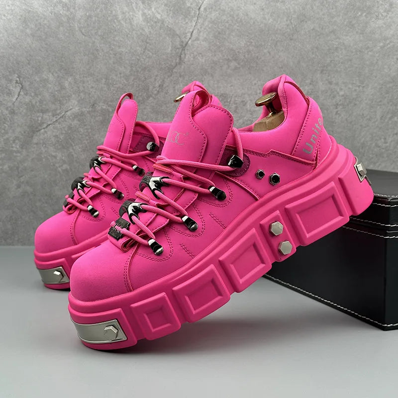 Men's Platform Sneakers - Thick Sole Casual Shoes