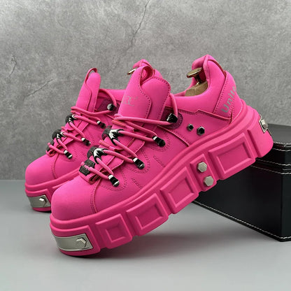 Men's Platform Sneakers - Thick Sole Casual Shoes