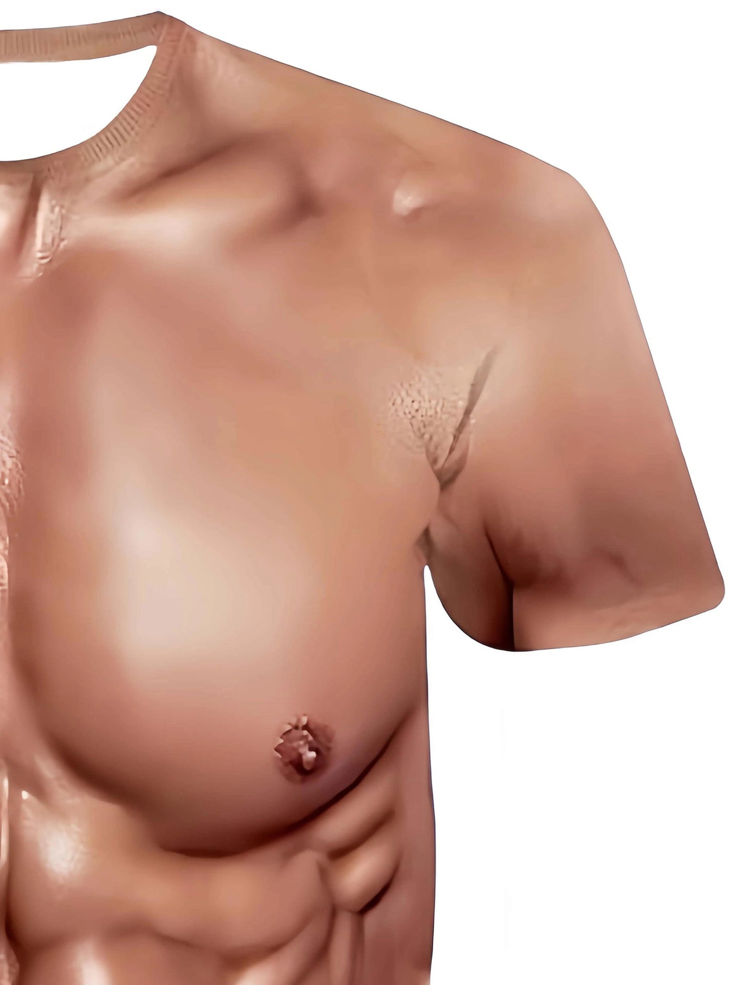 Men's Muscle Abs Print T-Shirt - Oversized Athletic Tee - SlayGood