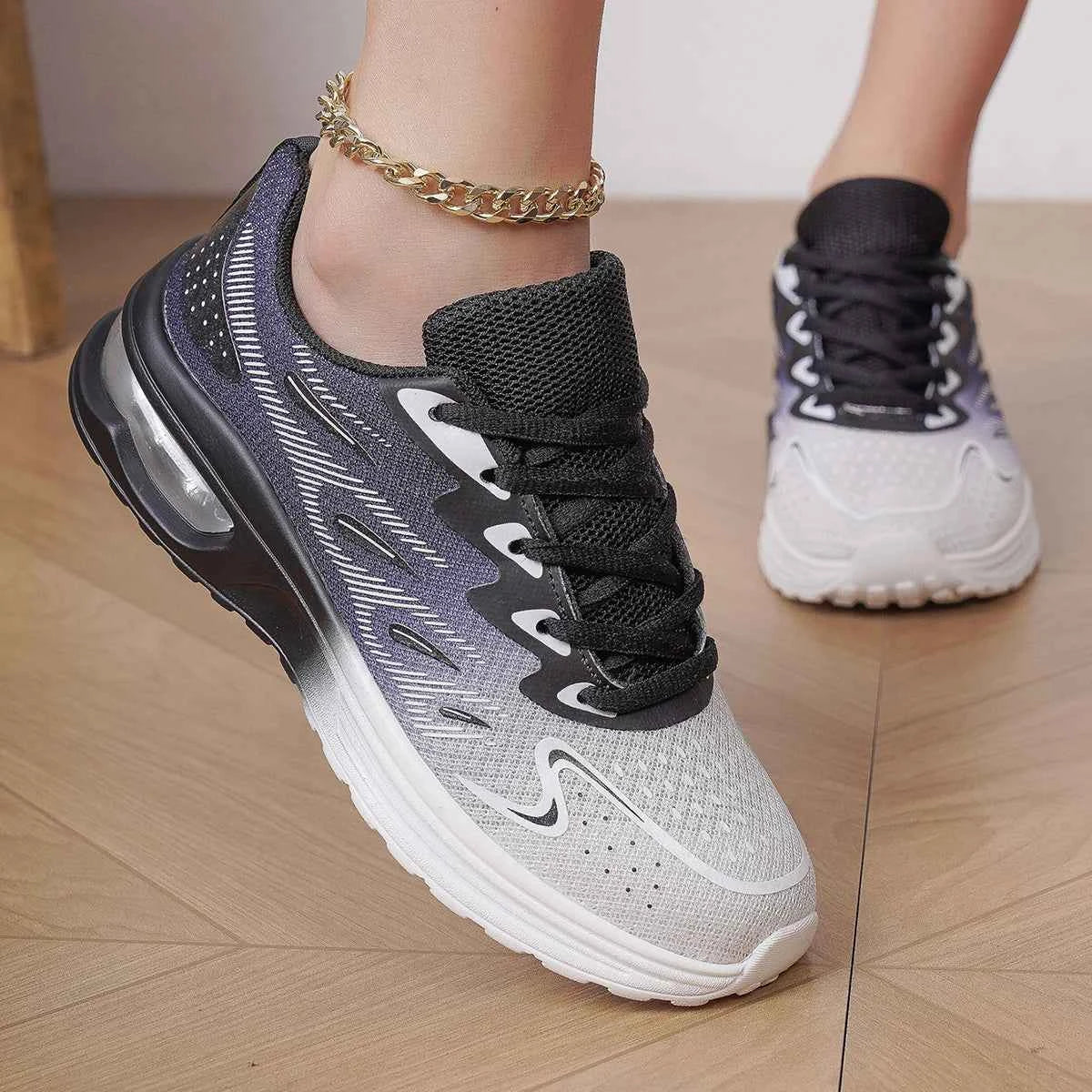 Women's Air Cushion Running Shoes Breathable Mesh Walking Sneakers