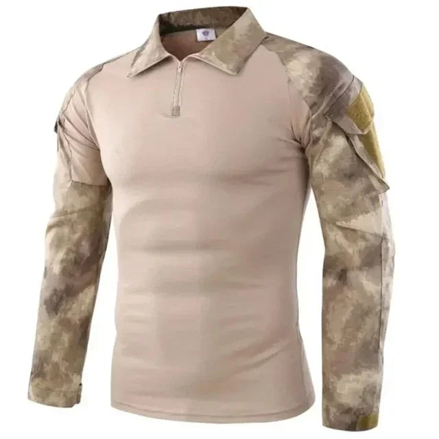 Men's Tactical Long Sleeve Shirt - Military Outdoor Tee - SlayGood
