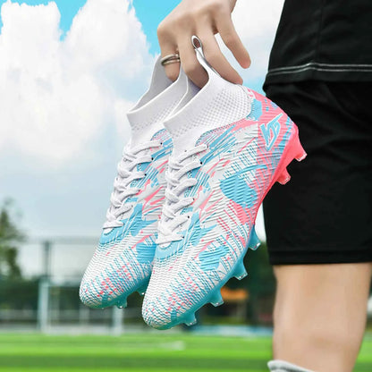 Men's Soccer Shoes TF/FG Football Boots Long Spikes Turf Cleats