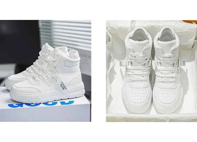 PDMCMS Men's High-Top Sneakers Waterproof Skateboard Casual Shoes