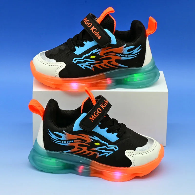 Kids LED Light Sneakers Anti-Slip Basketball Shoes Boys Girls