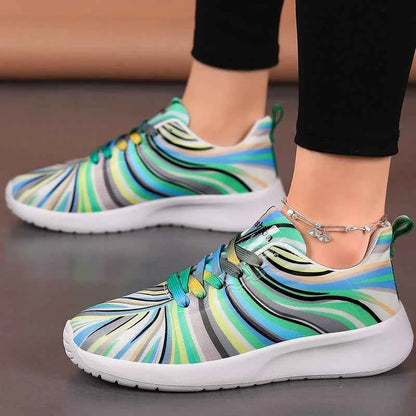KUIDFAR Women's Colorful Sneakers Breathable Mesh Sports Shoes