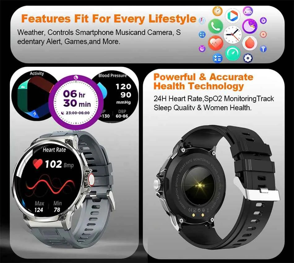 GPS Smart Watch AMOLED Bluetooth Call