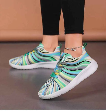 KUIDFAR Women's Colorful Sneakers Breathable Mesh Sports Shoes