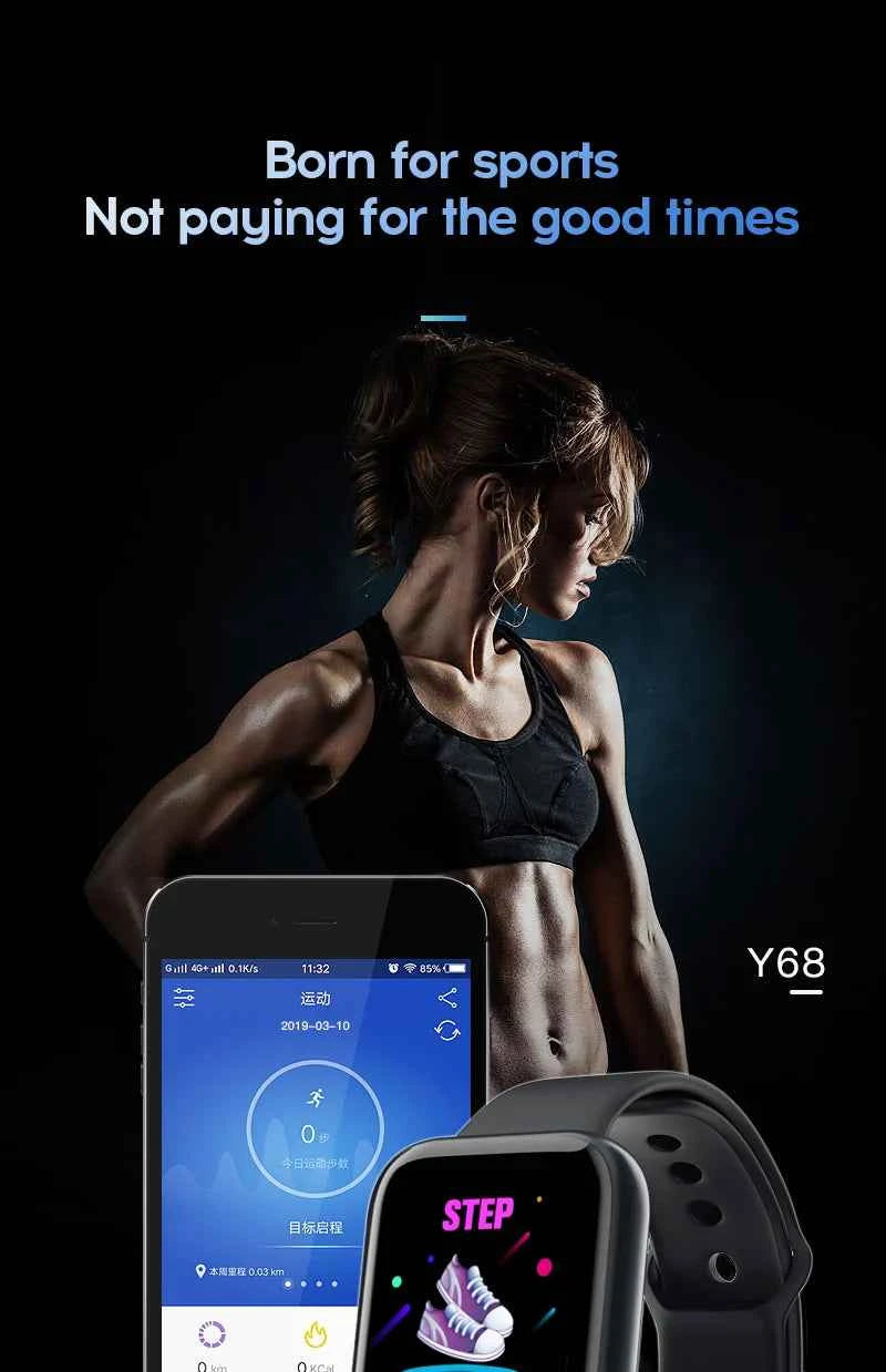 Bluetooth Smart Watch Fitness Tracker