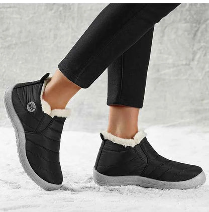 Men's Winter Fur-Lined Ankle Shoes - Warm Slip-On Sneakers