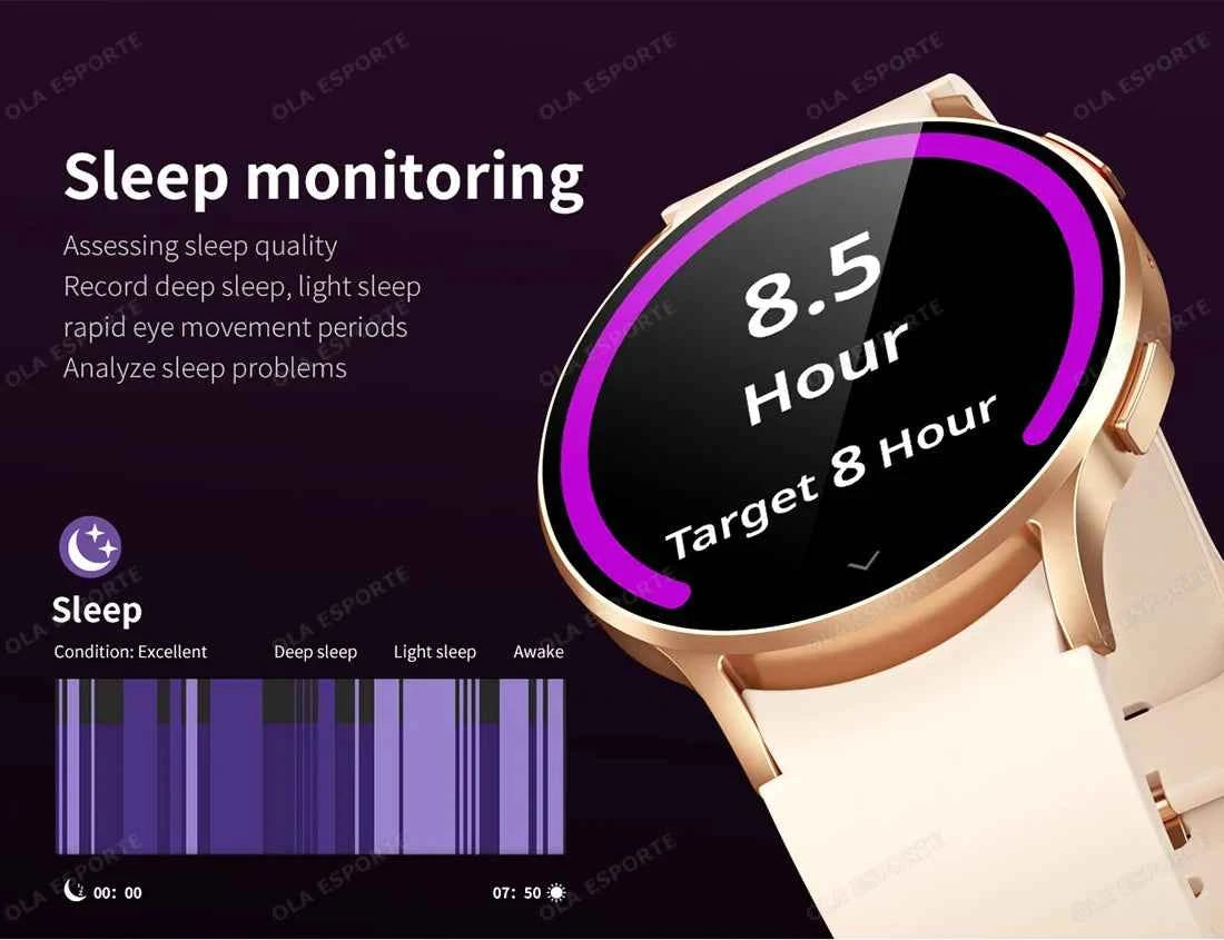 Women's Smart Watch GPS Bluetooth Call Voice Assistant Health Monitor