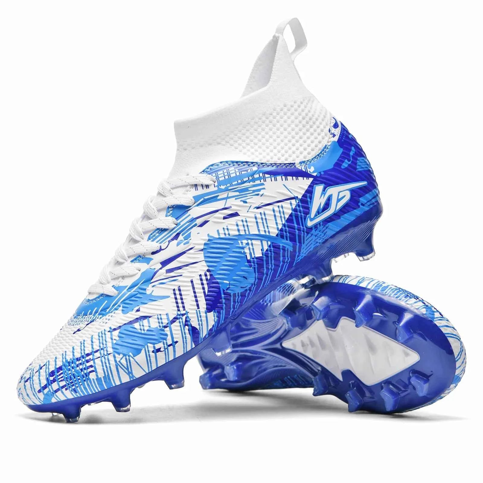 Men's Soccer Shoes TF/FG Football Boots Long Spikes Turf Cleats