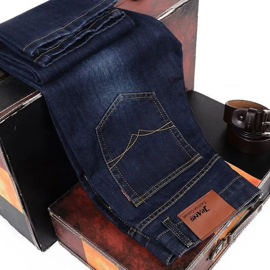 Men's Straight Leg Jeans - Stretch Casual Denim - SlayGood