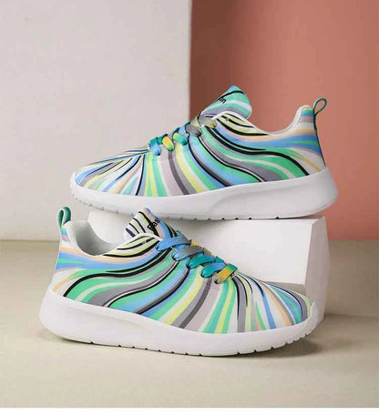 KUIDFAR Women's Colorful Sneakers Breathable Mesh Sports Shoes